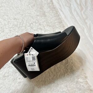Zara Black and Brown Platform Shoes